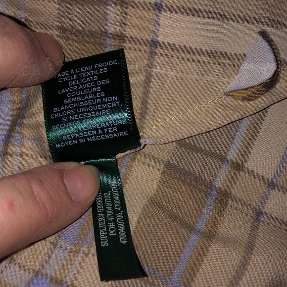 Lauren Ralph Lauren Plaid Wrap Blouse Small - Picture 9 of 9